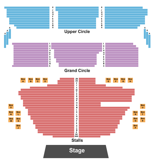 Hippodrome - Bristol Seating Chart: End Stage