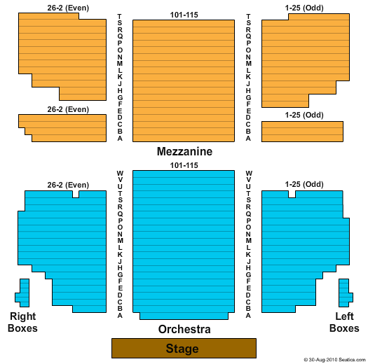 Al Hirschfeld Theatre Seating Chart: End Stage