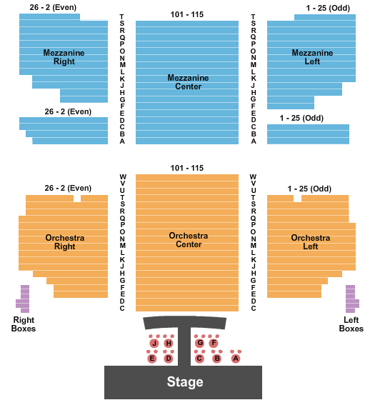 Al Hirschfeld Theatre Seating Chart: Moulin Rouge