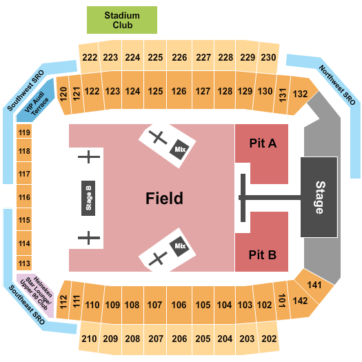 Historic Crew Stadium Seating Chart: Concert