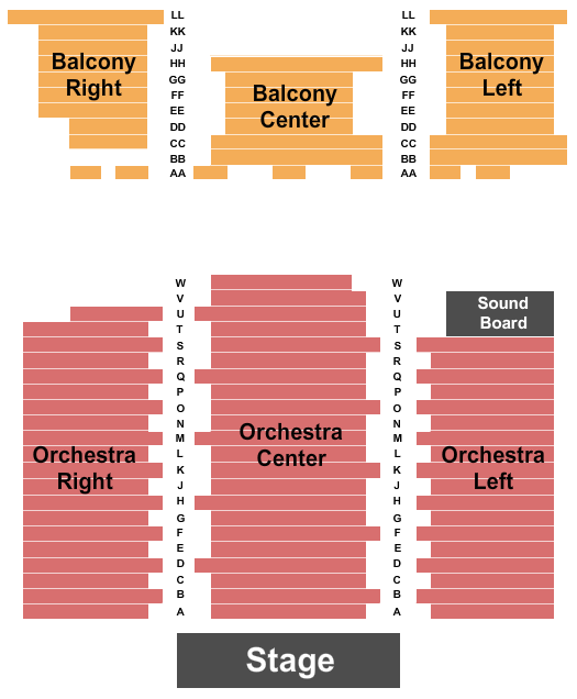 Historic Holmes Theater Seating Chart: Endstage