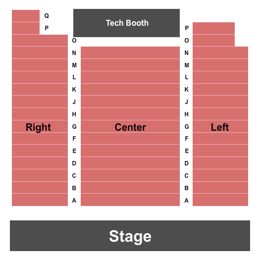 Historic Owen Theatre Seating Chart: End Stage