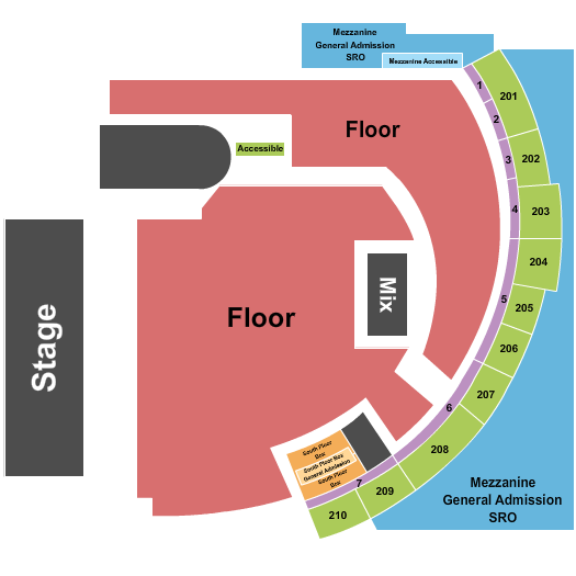 History - Toronto Seating Chart: Endstage GA Floor