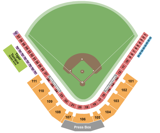 Plainsman Park Seating Chart: Baseball