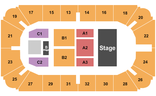 Hobart Arena Seating Chart: Zach Williams