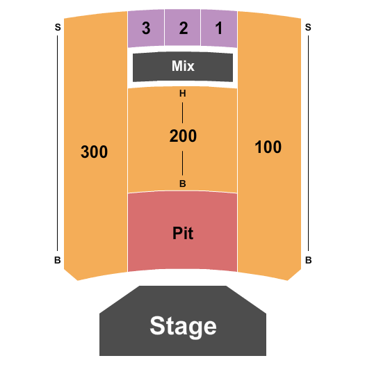 Hobart Art Theater Seating Chart: Endstage Pit