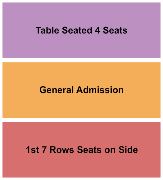 Hobart Art Theater Seating Chart: GA/Table/Side Seats