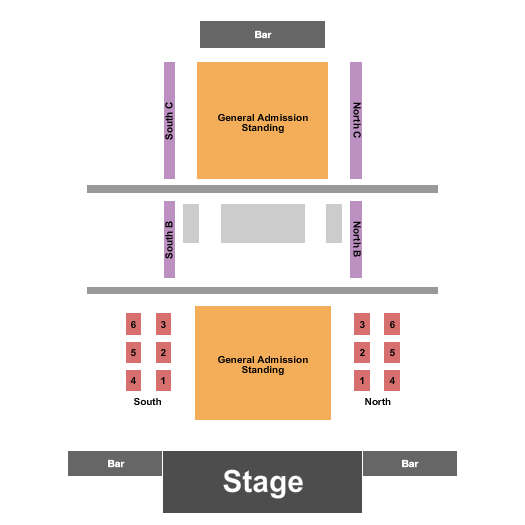 Hochatown Saloon Seating Chart: Endstage GA North/South 2