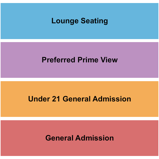 Hochatown Saloon Seating Chart: GA/Preferred