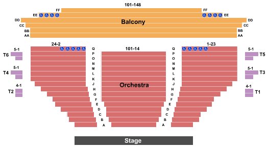 California Symphony Hofmann Theatre at Lesher Center for the Arts Seating Chart