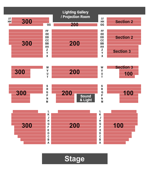Holly Theatre - OR Seating Chart: Endstage 2