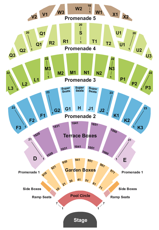 Hollywood Bowl Seating Chart: Andrea Bocelli