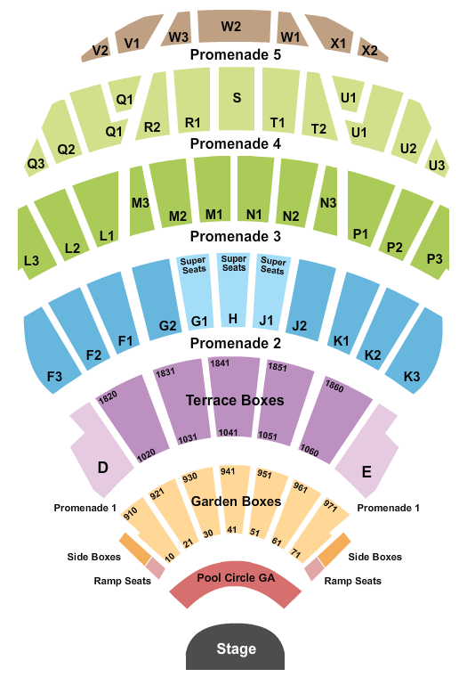 Hollywood Bowl Seating Chart: Endstage GA