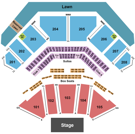 Credit Union 1 Amphitheatre Seating Chart