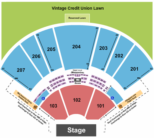 Hollywood Casino Amphitheatre - MO Seating Chart: Endstage 3