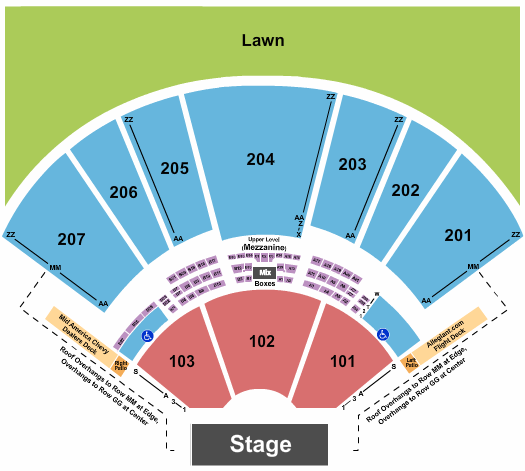 Hollywood Casino Amphitheatre - MO Seating Chart: Endstage 4