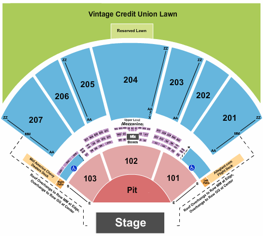 Hollywood Casino Amphitheatre - MO Seating Chart: Endstage GA Pit 2