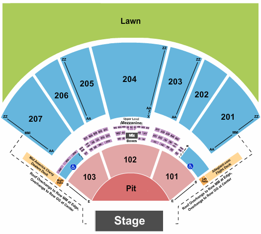 Hollywood Casino Amphitheatre - MO Seating Chart: Endstage GA Pit