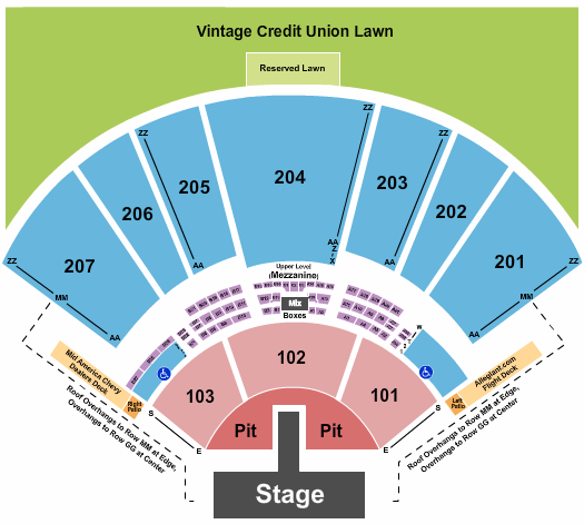 Hollywood Casino Amphitheatre - MO Seating Chart: Greey Day