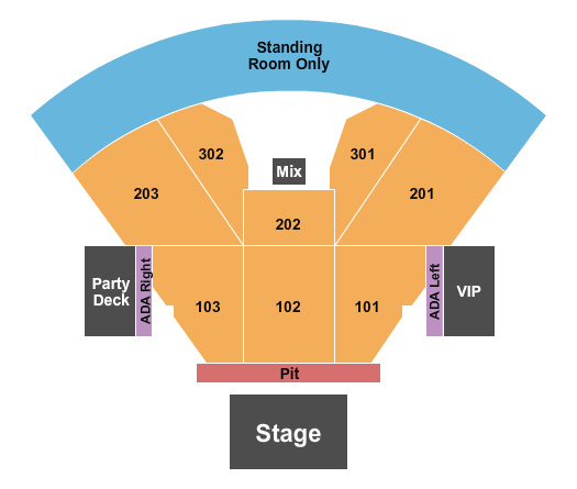 Hollywood Casino at Penn National Race Course Seating Chart: Endstage Pit 2