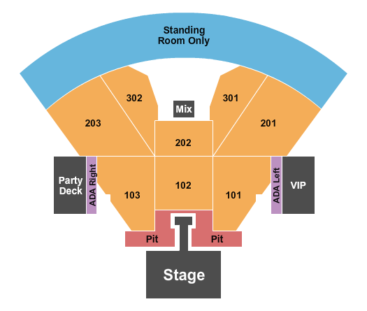 Hollywood Casino at Penn National Race Course Seating Chart: Endstage Pit Catw