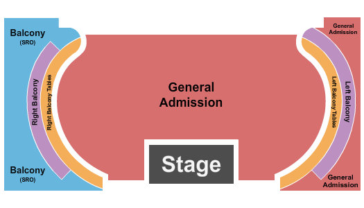 Hollywood Palladium Seating Chart: GA/Balc/Tables 2