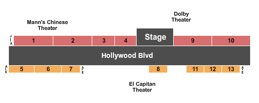 Hollywood Christmas Parade Seating Chart: Parade