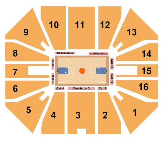 Holmes Center Seating Chart: Harlem Globetrotters