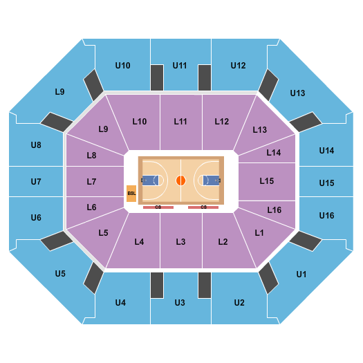 Holmes Center Seating Chart: Basketball 2