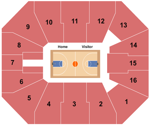 Holmes Convocation Center Seating Chart: Basketball