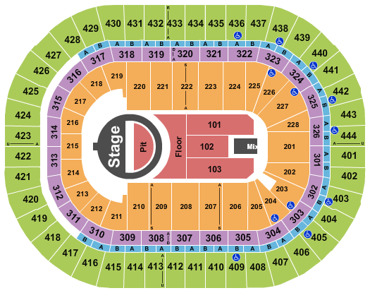 Honda Center Seating Chart: 5 Seconds of Summer