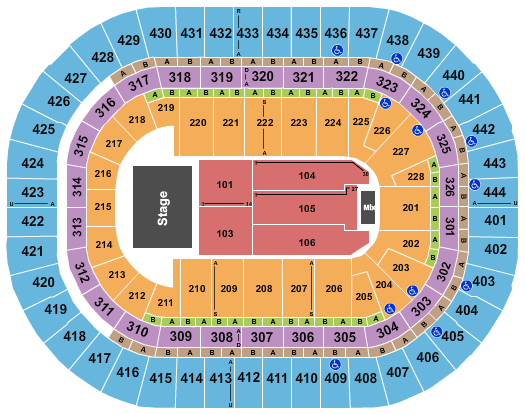 Cavs Seating Chart With Rows And Seat Numbers
