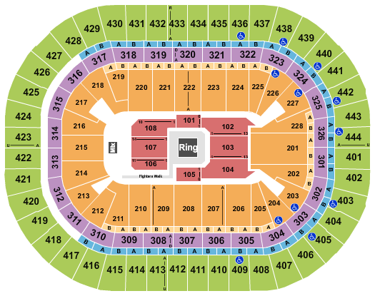Honda Center Seating Chart: Boxing 2