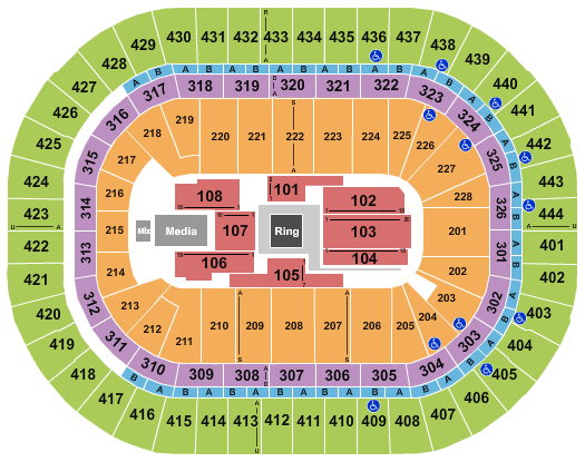 Honda Center Seating Chart: Boxing