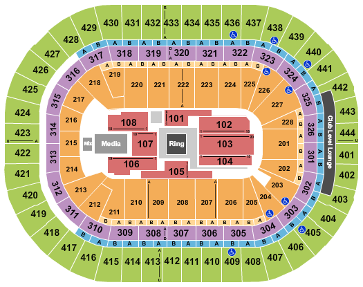 Honda Center Seating Chart: Boxing