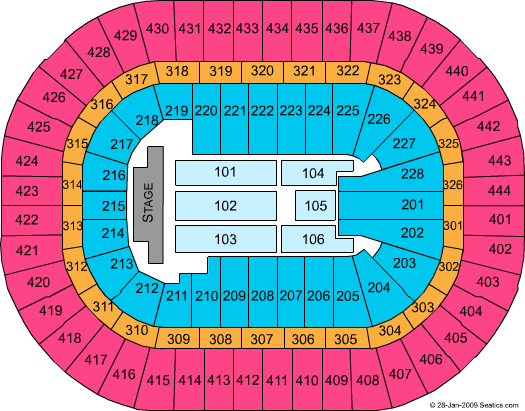 Honda center end stage seating chart