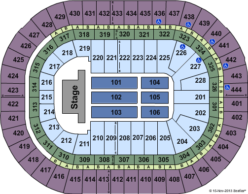 Honda center end stage seating chart #7