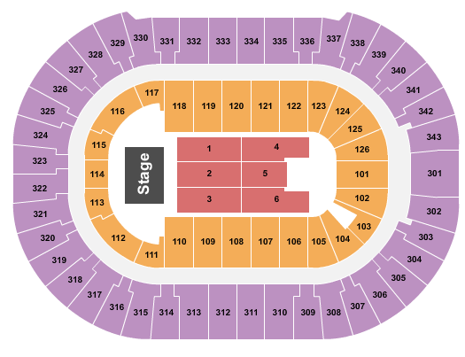 Honda Center Seating Chart: Endstage 1-6