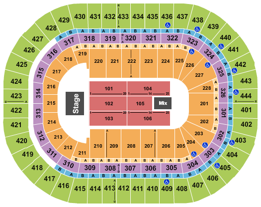 Honda Center Seating Chart: Endstage 5B