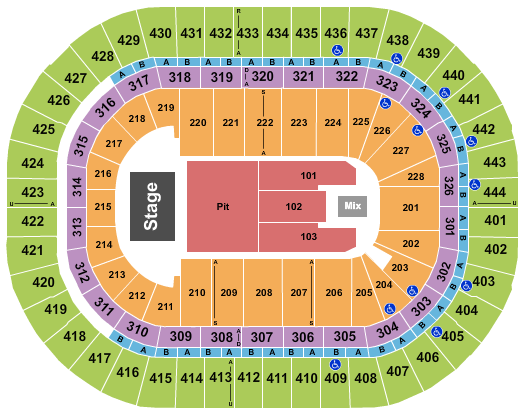 Honda Center Seating Chart: Endstage Big Pit 2
