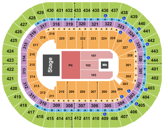 Honda Center Seating Chart: Endstage Big Pit