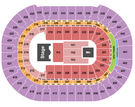 Honda Center Seating Chart: Endstage GA Pit 2