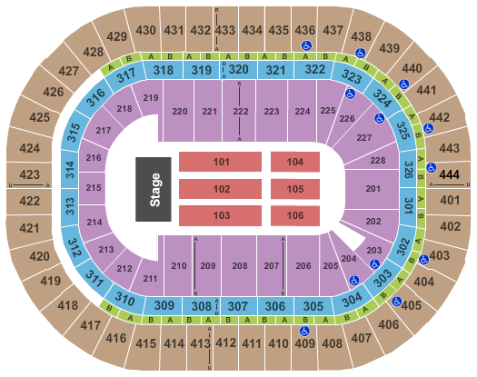 Honda center end stage seating chart #6
