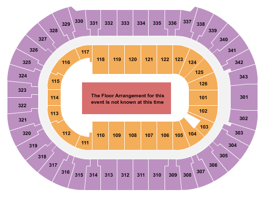 Honda Center Seating Chart: Generic Floor with New Layout