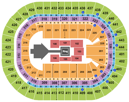 Honda Center Seating Chart: WWE 2024