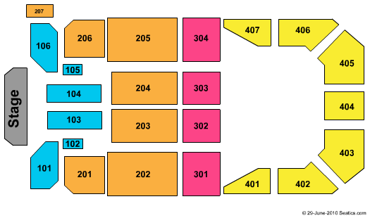 Horseshoe Tunica Seating Chart