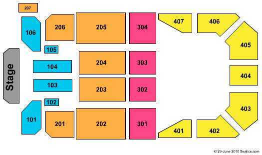 Seating Chart Horseshoe Casino Tunica Ms