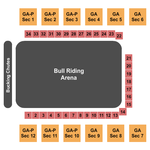 Horseshoe Park & Equestrian Center - Chapman Arena Seating Chart: Rodeo