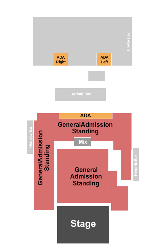 House Of Blues - Anaheim Seating Chart: GA/ADA
