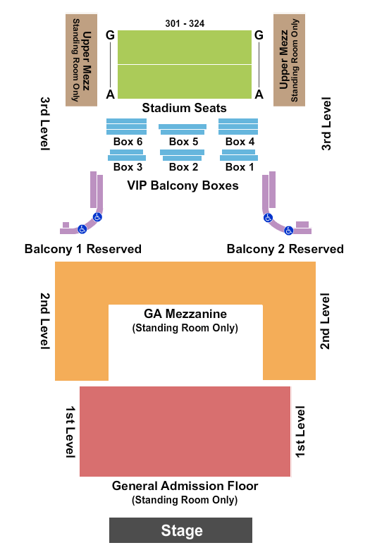 Citizens House Of Blues - Boston Seating Chart: End Stage